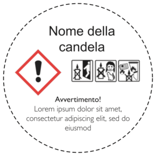 Etichette adesive personalizzate per candele artigianali